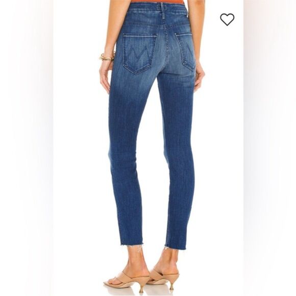 MOTHER The Insider Ankle Fray Button Fly Jeans Beyond the sky Size 26 - Picture 3 of 13